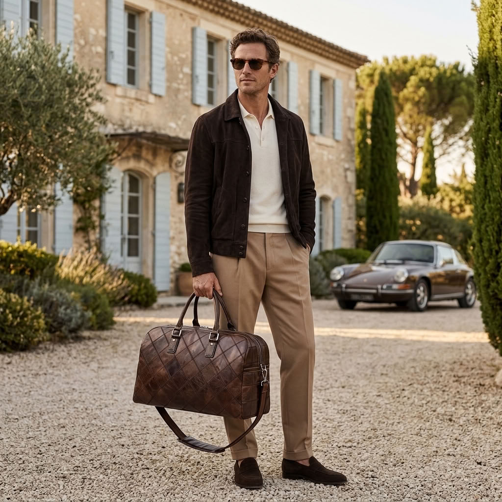 Sac de Voyage Homme en Cuir Vintage "Edgar" | VALMONT VALMONT