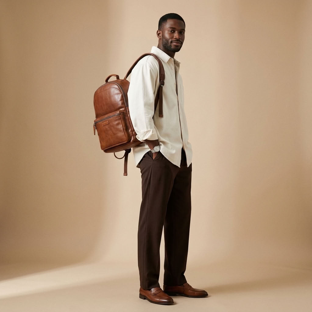Sac à Dos Homme en Cuir Véritable "Caspian" | VALMONT VALMONT OFFICIEL