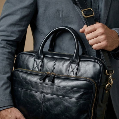 Cartable ordinateur homme en cuir – Le Chancelier VALMONT