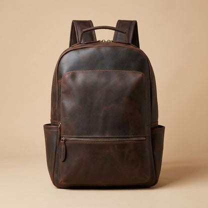 Sac à dos cuir homme café Crazy Horse – L'Arpenteur VALMONT