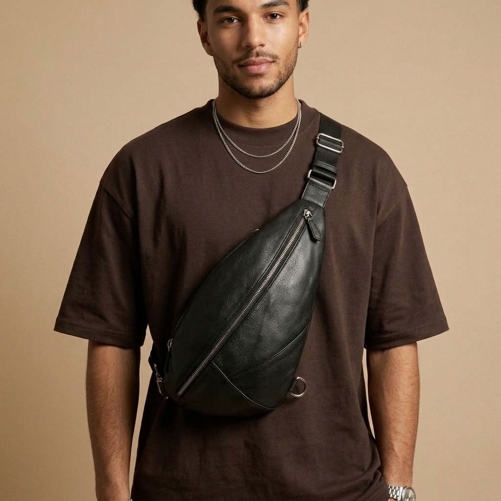 Sac Banane Homme en Cuir Véritable "Marco" | VALMONT VALMONT