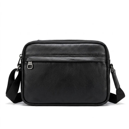 Sacoche bandoulière cuir homme noir "Le Flâneur" VALMONT
