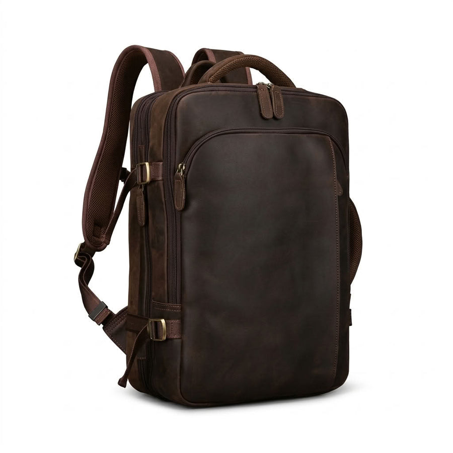Sac à dos voyage cuir homme 15,6″ – Le Long-Courrier VALMONT
