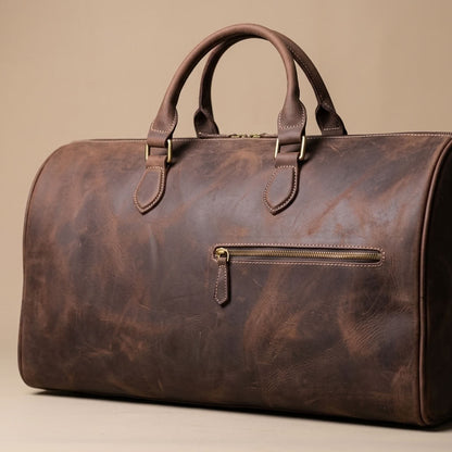 Sac de Voyage Weekend Homme en Cuir Café "Héritage" | VALMONT VALMONT