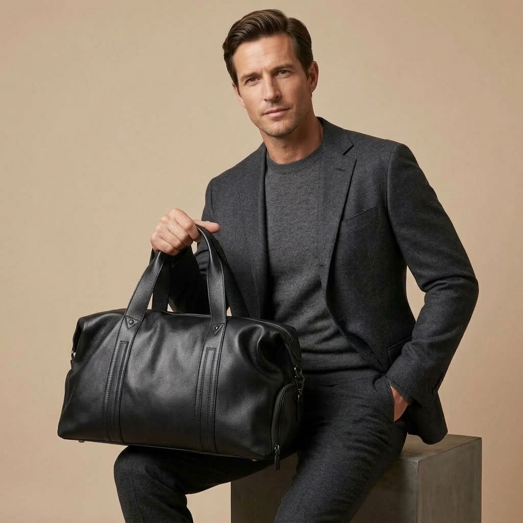 Sac de Voyage Homme en Cuir Véritable "Louis" | VALMONT VALMONT