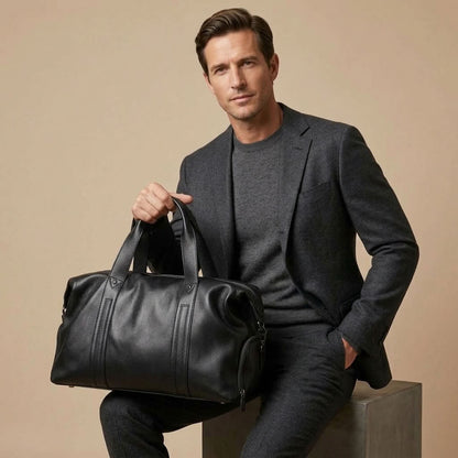 Sac de Voyage Homme en Cuir Véritable "Louis" | VALMONT VALMONT