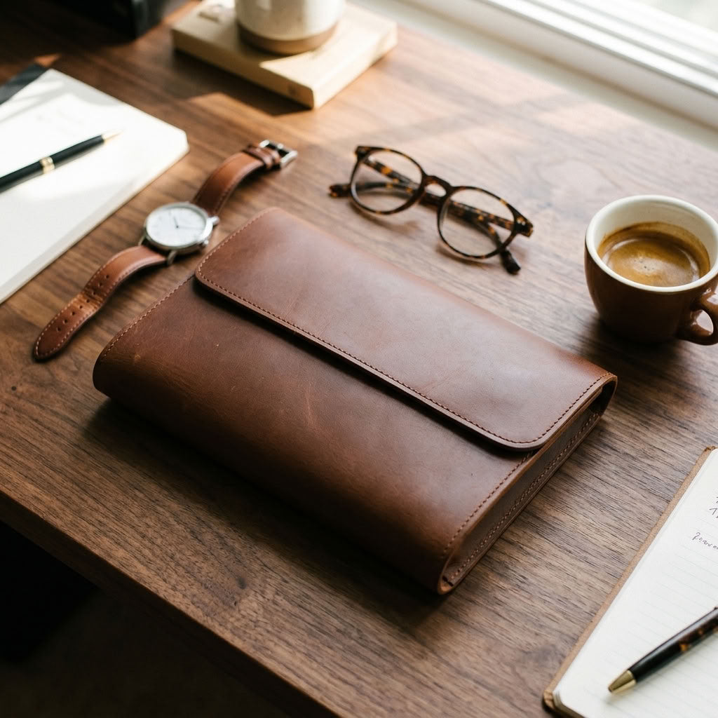 Pochette Cuir Homme Marron | VALMONT VALMONT