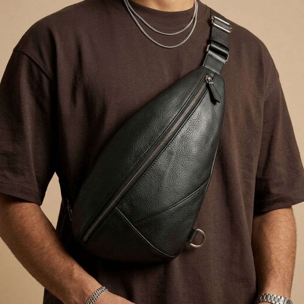 Sac Banane Homme en Cuir Véritable "Marco" | VALMONT VALMONT