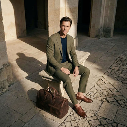 Sac de Voyage Weekend Homme en Cuir Café "Héritage" | VALMONT VALMONT