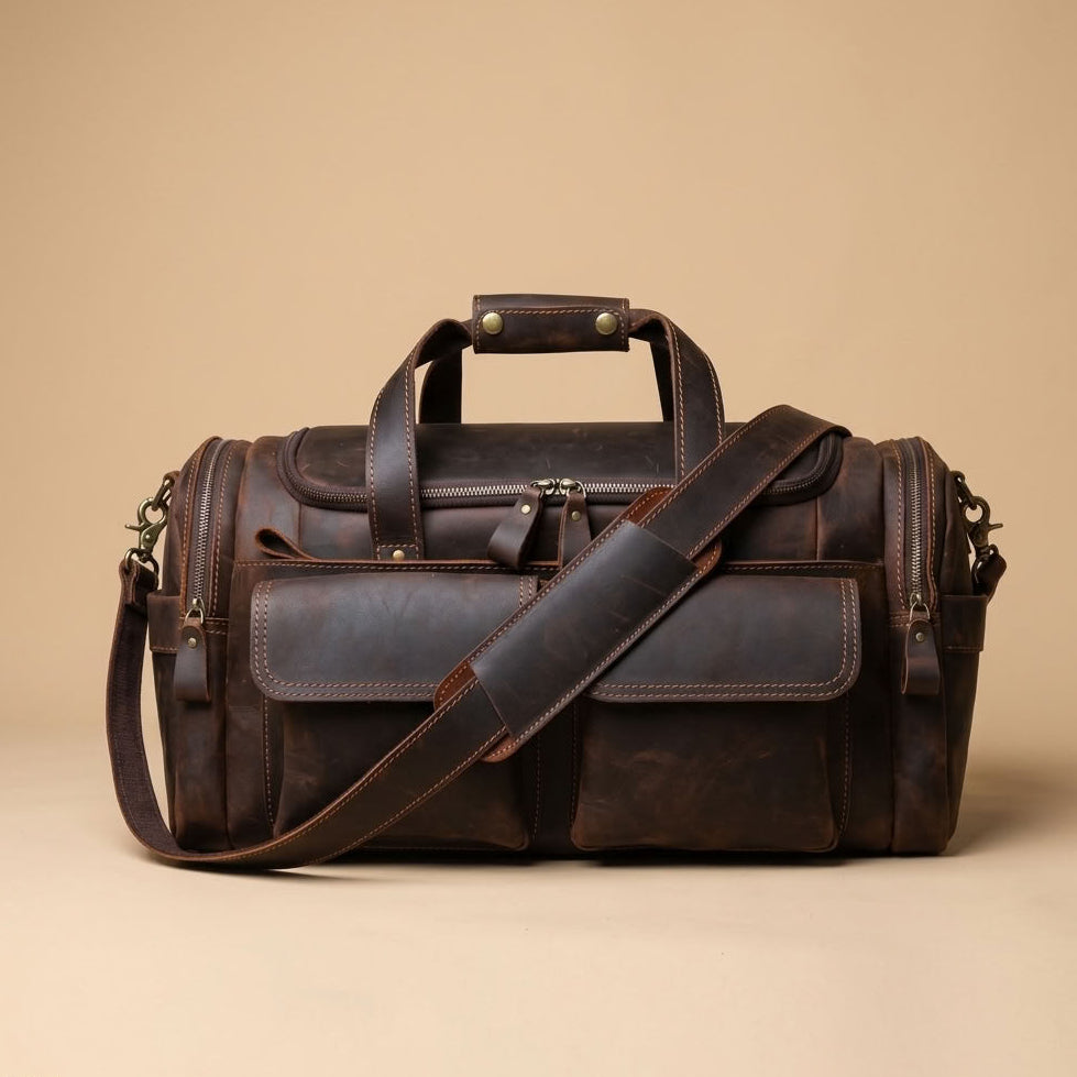 Sac de voyage cuir homme Crazy Horse – Le Grand Tour VALMONT