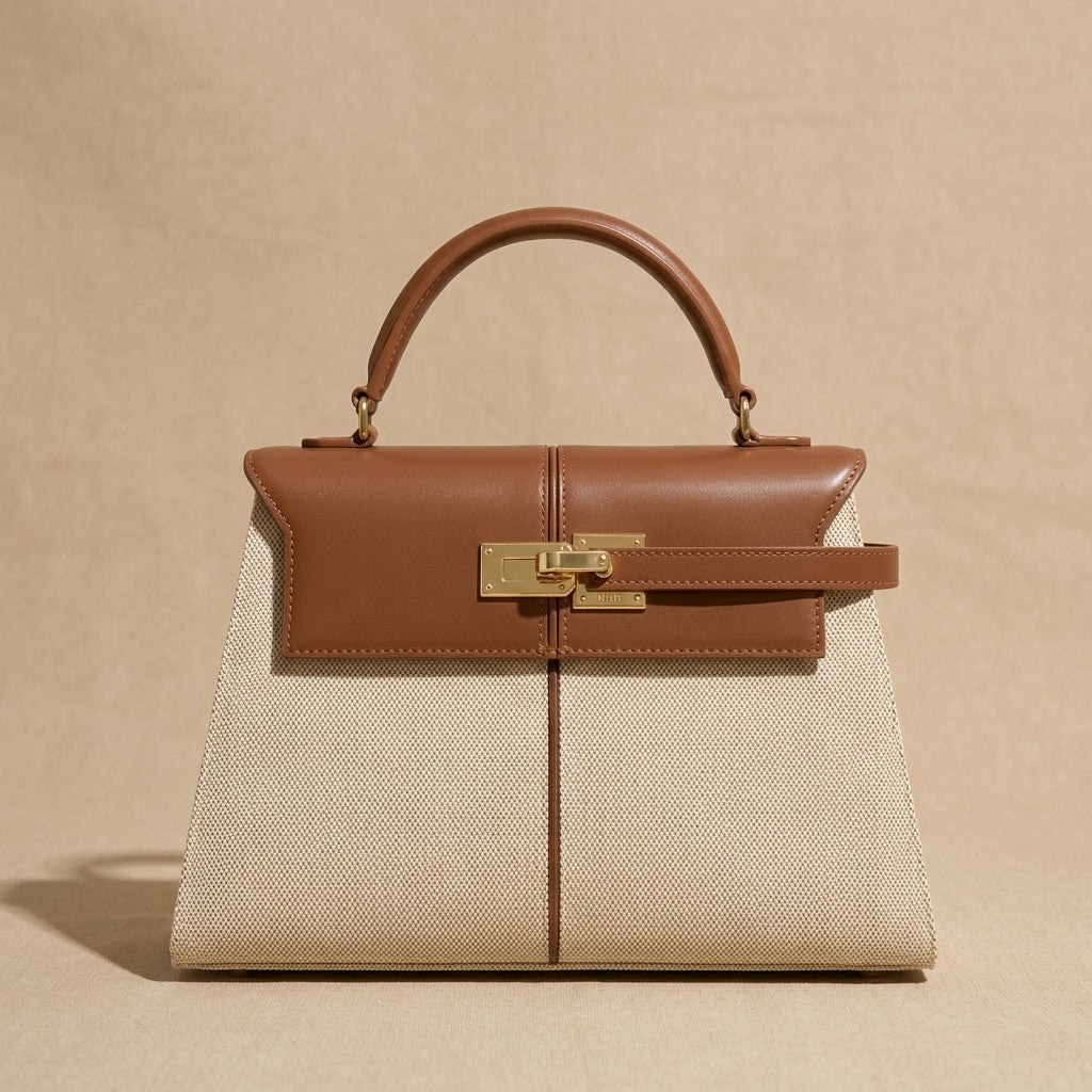 Sac à Main Trapèze en Toile Éclipse VALMONT, photo studio