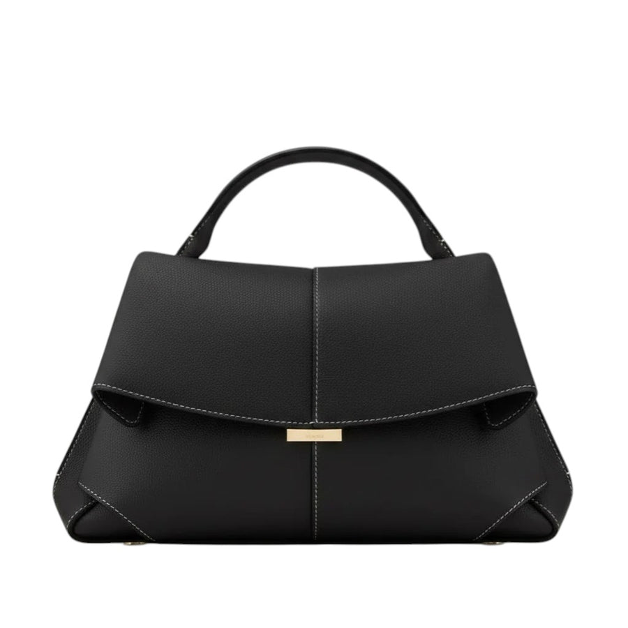 Sac à Main Séréna VALMONT noir en cuir de veau, vue principale