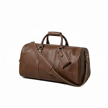 Sac Weekender VALMONT – Cuir Pleine Fleur Café