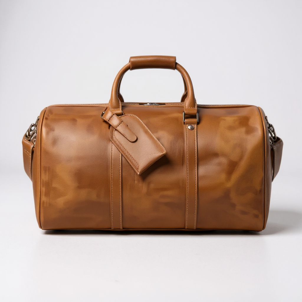 Sac Weekender Valmont – Cuir Pleine Fleur Marron