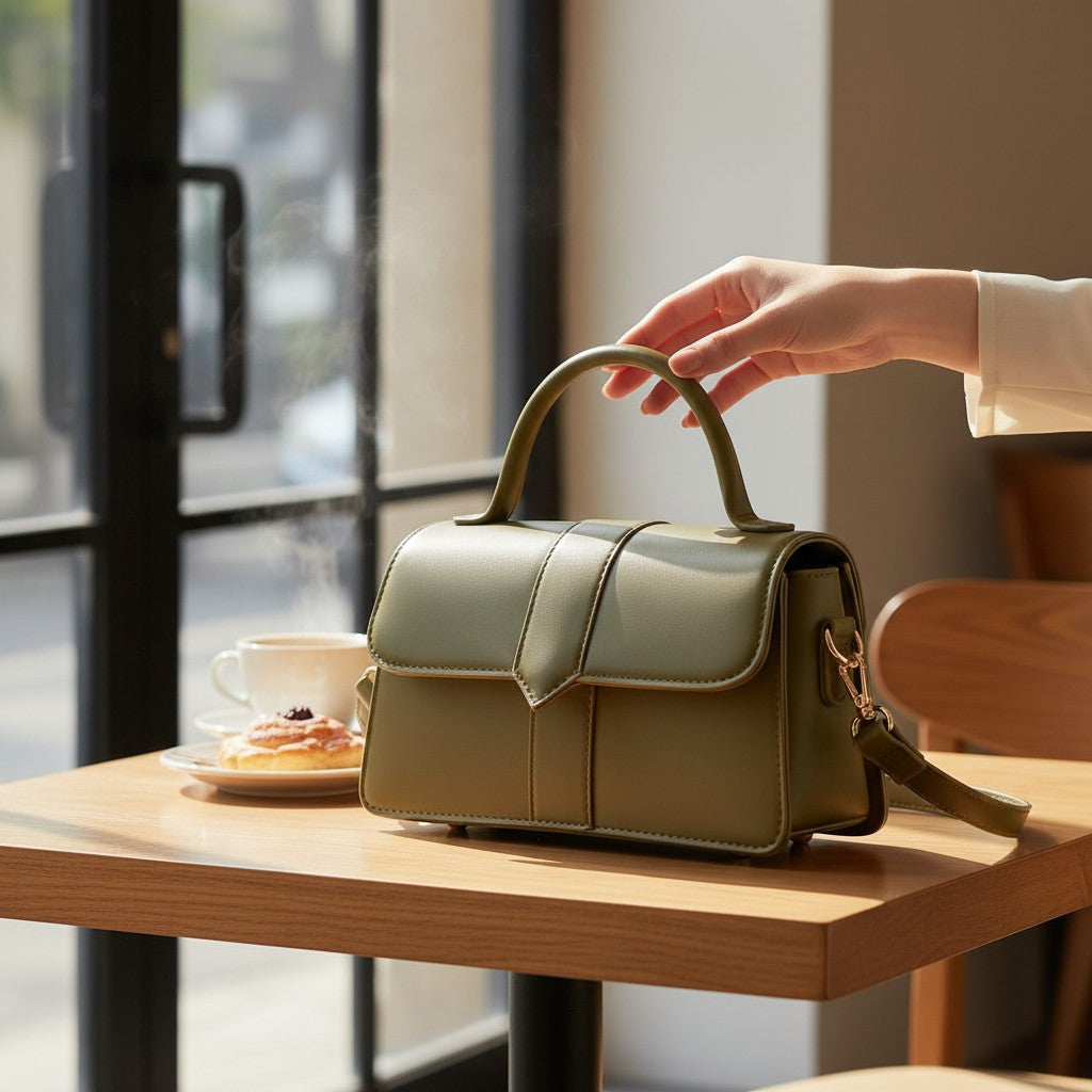 Petit Sac Carré Valmont – Souple Minimaliste