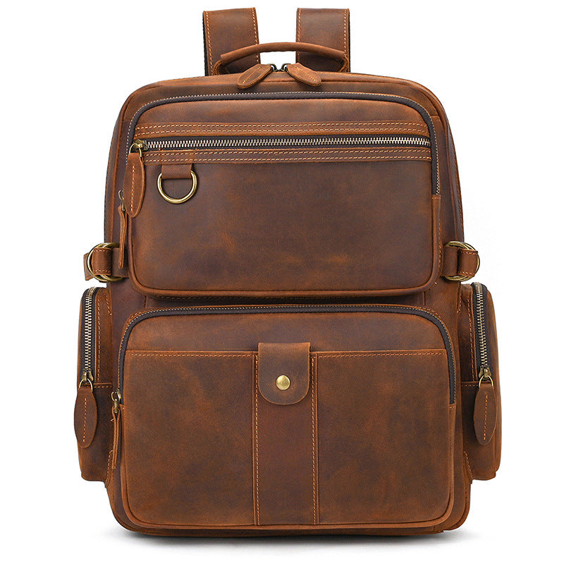 Sac à Dos Grand Voyageur VALMONT cuir vintage, vue principale