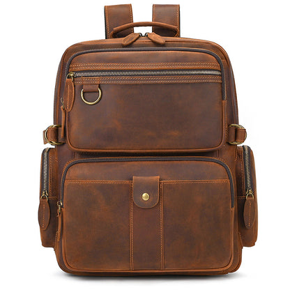 Sac à Dos Grand Voyageur VALMONT cuir vintage, vue principale